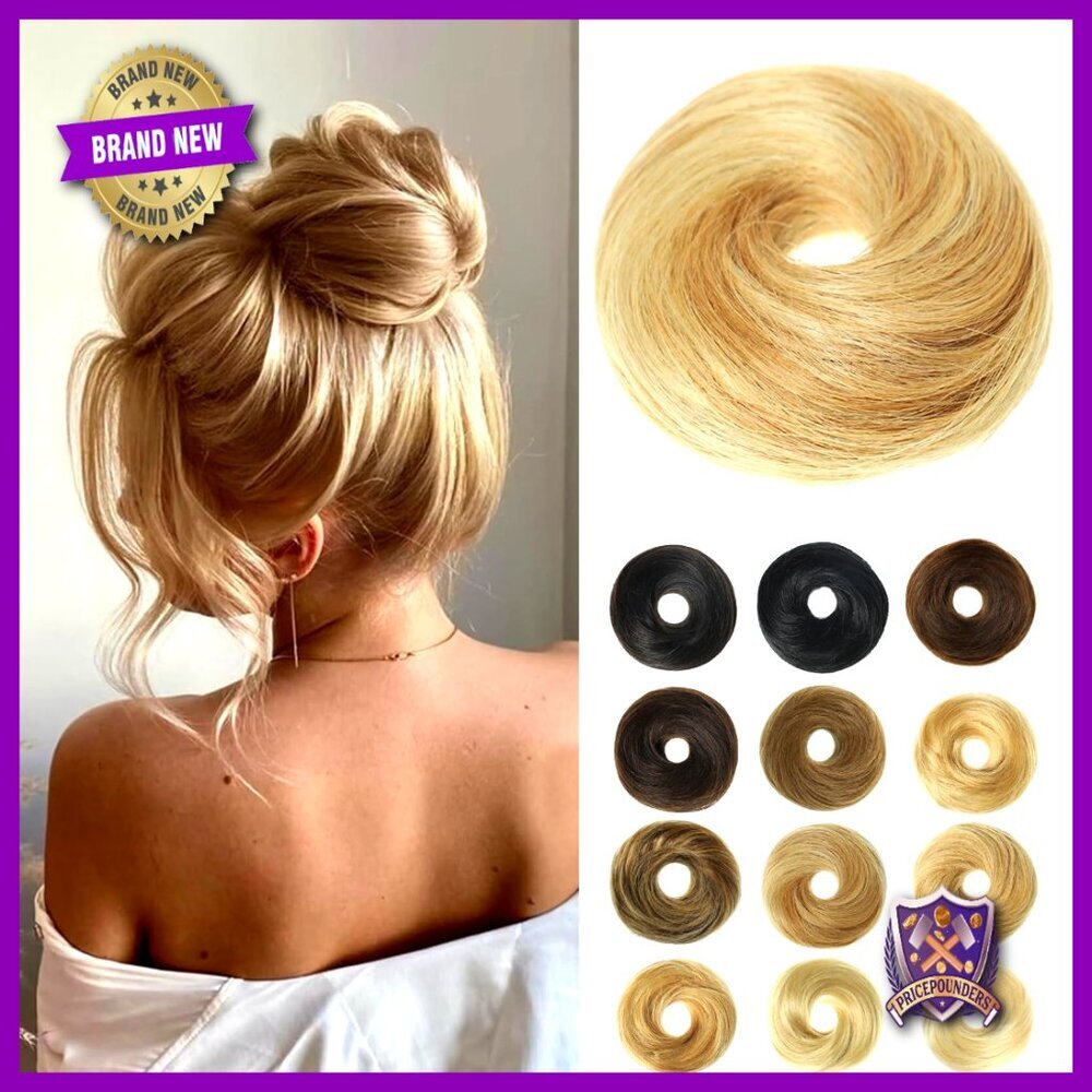 Human Hair Messy Bun Extension Lightweight Heat-Style Friendly Updo Ponytail